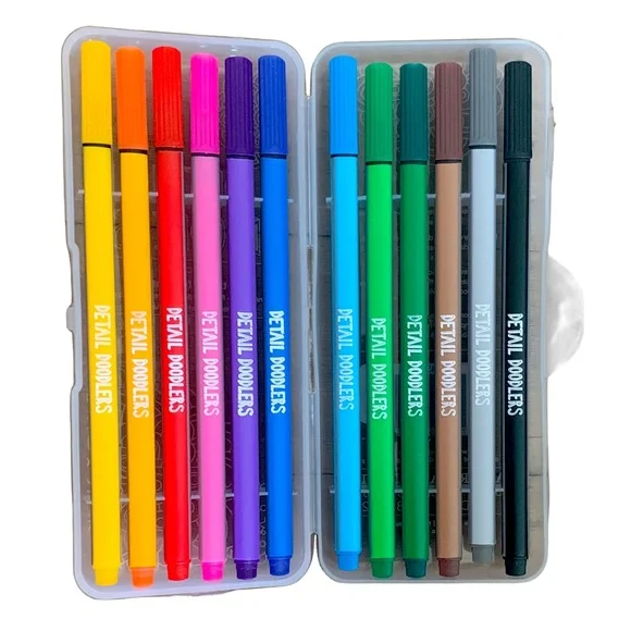Detail Doodlers Felt Tip Markers 12/Pkg - Picture 2 of 2